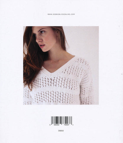 Lace and Moss Stitch Sweater in Debbie Bliss Cotton DK (DB002)