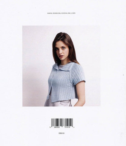 Cropped Cardigan in Debbie Bliss Luxury Silk DK (DB010)