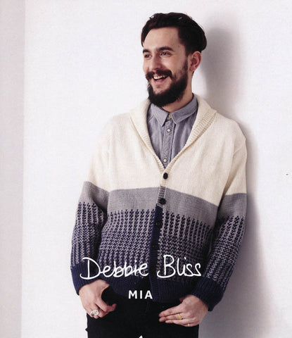 Shawl Collared Cardigan in Debbie Bliss Mia (DB016)
