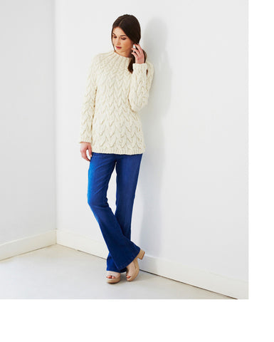 Rib Cable Sweater in Debbie Bliss Cashmerino Aran (DB029)