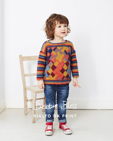 Entrelac Sweater in Debbie Bliss Rialto DK (DB032)