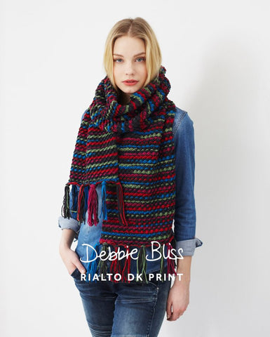 Fringed Wrap in Debbie Bliss Rialto DK Print (DB033)