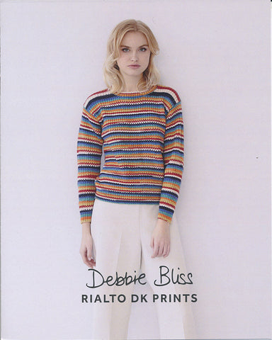 Striped Rib Sweater in Debbie Bliss Rialto Prints (DB068)