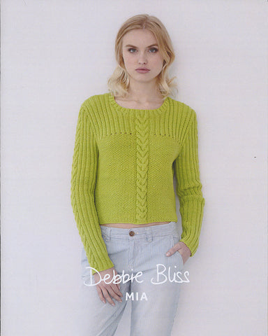 Moss Stitch and Rib Top in Debbie Bliss Mia (DB073)