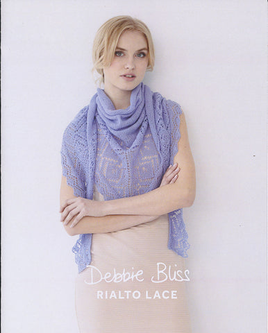 Lace Edged Shawl in Debbie Bliss Rialto Lace (DB076)