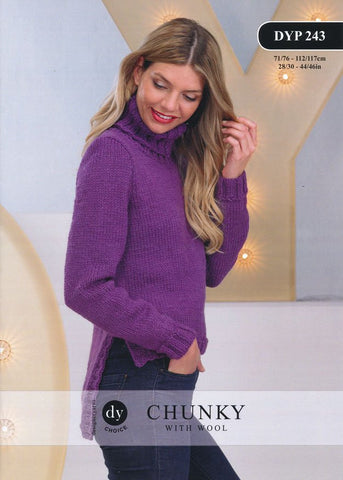 Sweater With Side Vents in DY Choice Chunky With Wool (DYP243)