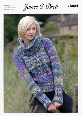 Sweater in James C. Brett Marble Chunky (JB024)