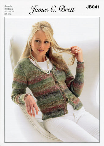 Cardigan in James C. Brett Marble DK (JB041)