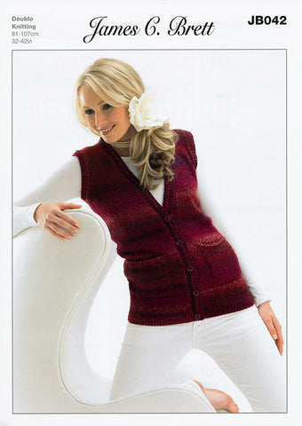 Waistcoat in James C. Brett Marble DK (JB042)