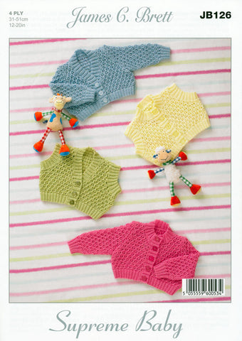 Cardigans and Waistcoats in James C. Brett 4 Ply (JB126)