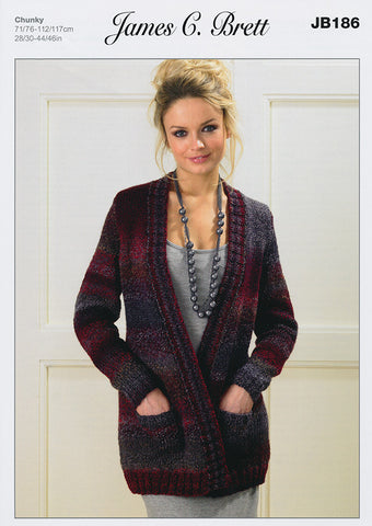 Jacket in James C. Brett Marble Chunky (JB186)