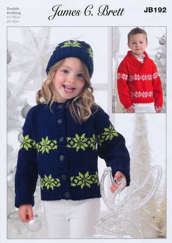 Jacket, Sweater and Hat in James C Brett Top Value DK (JB192)