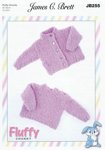 Cardigans and Sweaters in James C. Brett Fluffy Chunky (JB255)