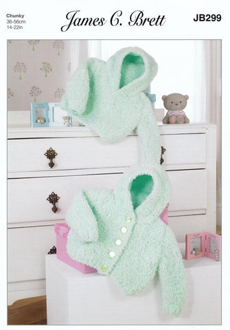 Hooded Cardigan and Sweater in James C. Brett (JB299)