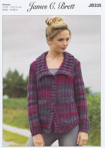 Jacket in James C. Brett Marble Chunky (JB335)