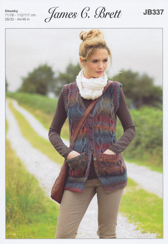 Waistcoat in James C. Brett Marble Chunky (JB337)