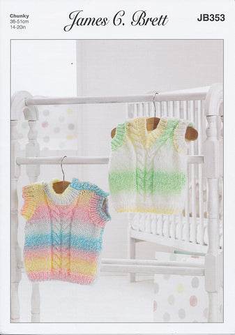 Slipovers in James C. Brett Baby Marble Chunky (JB353)