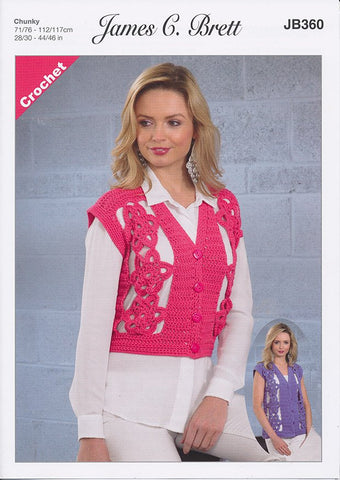 Waistcoats in James C. Brett Noodles (JB360)