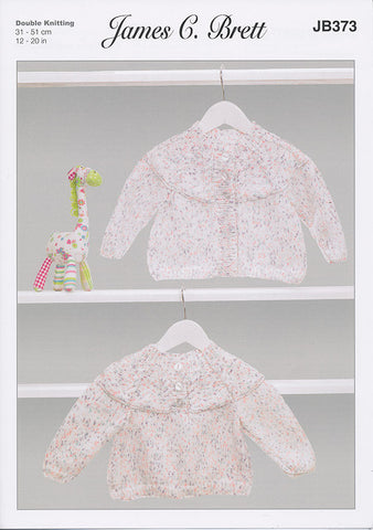 Cardigan and Sweater in James C. Brett Baby Twinkle Prints DK (JB373)