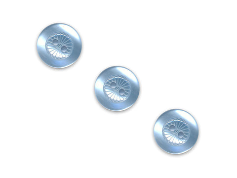 Round Petal Effect Buttons - Blue - 069