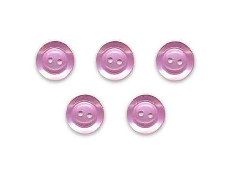 Rimmed  Round Buttons - Pink - 046