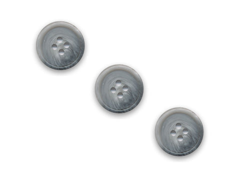 Rimmed Shell Effect  Round Buttons - Grey - 108