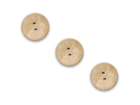 Round Shell Effect Buttons - Beige - 117