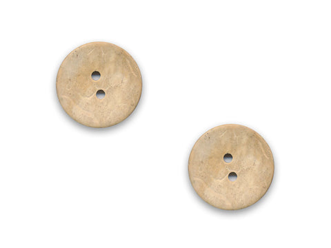 Round Shell Effect Buttons - Beige - 118