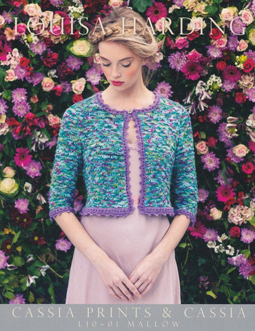 Mallow Cardigan in Louisa Harding Cassia and Cassia Prints (L10-01)