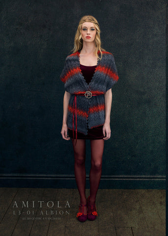 Albion Shawl Collared Vest in Louisa Harding Amitola (L3-01)