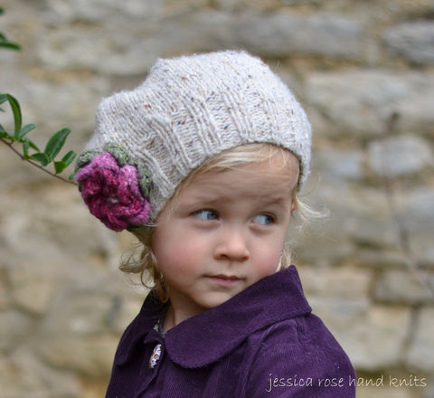 2 x 2 Rib Little Petal Slouchy Hat by Linda Whaley - Digital Version