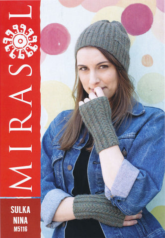 Cable Beanie and Mitts in Mirasol Sulka Nina (M5116)