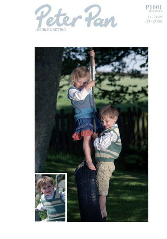 Boys Tank Tops Knitted in Peter Pan DK (P1001) Digital Version