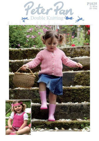 Cabled Cardigan and Top in Peter Pan DK (P1025) Digital Version