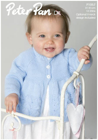 Round and V-Neck Matinee Coats in Peter Pan DK and 4 Ply (P1057) Digital Version