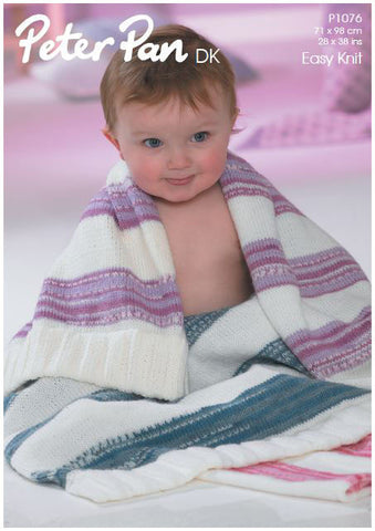 Blanket in Peter Pan Double Knitting (P1076) Digital Version