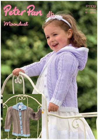 Collared Cardigan and Hoodie in Peter Pan DK (P1109) Digital Version