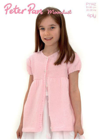 Cardigan in Peter Pan 4 Ply Moondust (P1142) Digital Version