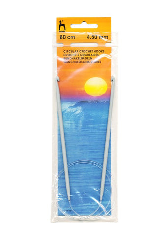 Pony Tunisian Circular Crochet Hook (Aluminium) - 80cm