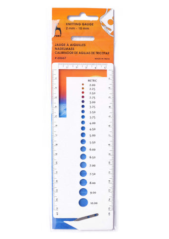 Pony Knitting Gauge - 2mm - 10mm