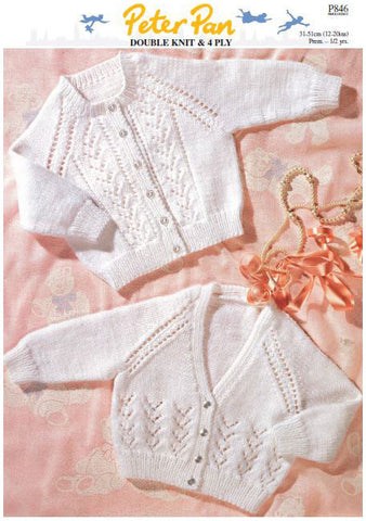 Round and V-Neck Cardigans in Peter Pan DK and 4ply (P846) Digital Version