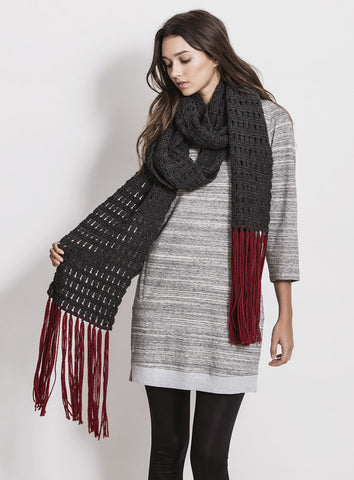 Silver Bay Scarf in Blue Sky Woolstok (201616)