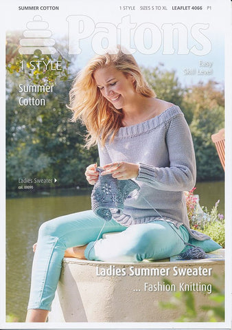 Ladies Summer Sweater in Patons Summer Cotton (4066)