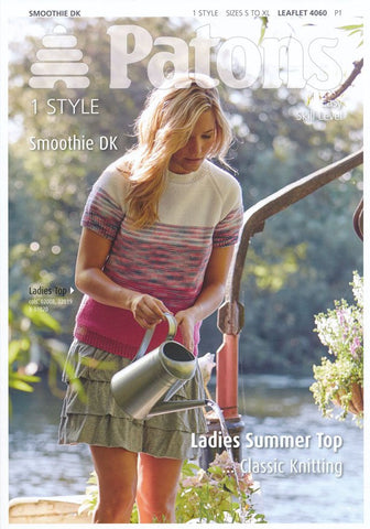Ladies Summer Top in Patons Smoothie DK (4060)