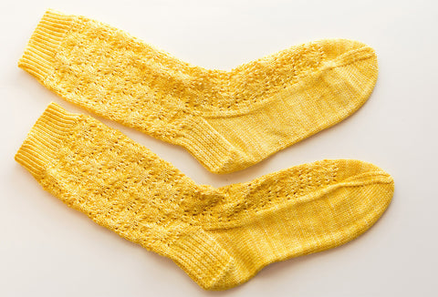 Prismatic Socks in SweetGeorgia Yarns Bulletproof Sock - Digital Version