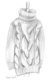 Cable Stitch Maxi Sweater - Erika Knight