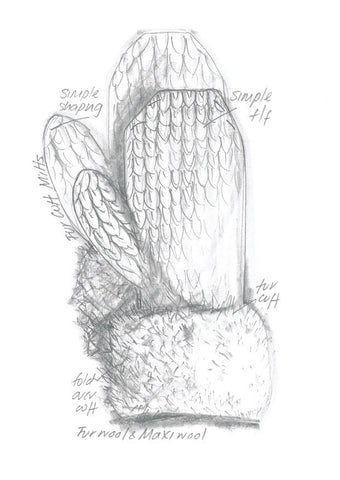 Fur Cuff Mitts - Erika Knight