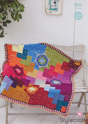 Chevron Flower Throw in Stylecraft Special Aran (9233)