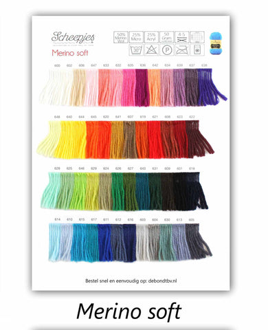 Scheepjes Merino Soft Shade Card