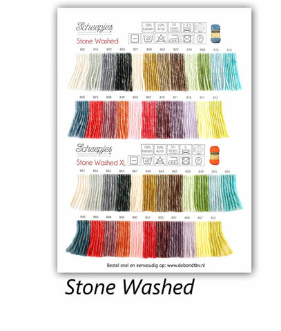 Scheepjes Stone Washed Shade Card